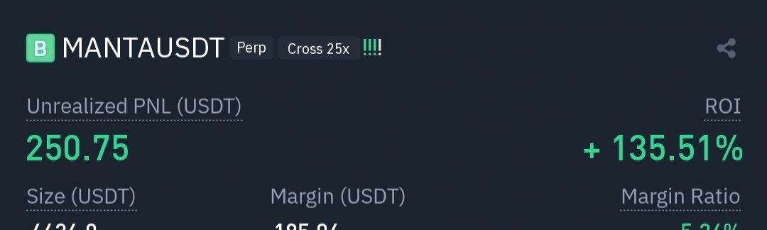 bitgetsignals00's tweet image. 🐳  MANTA/USDT 🐳 

✅  1 TARGET ACHIEVED 

🏆  PROFIT +135%

THIS IS OUR #FREETRIAL SIGNAL
Focus On Quality , Not Quantity 🤑

#Crypto