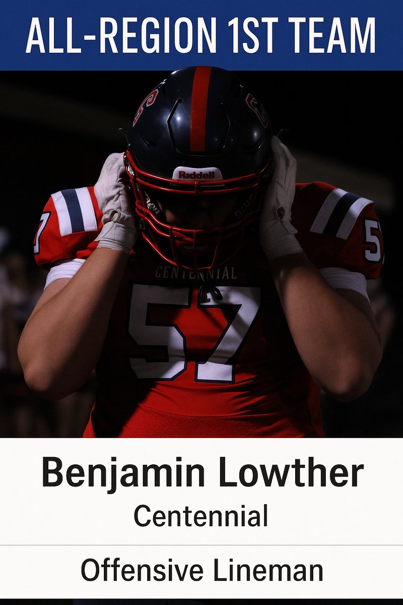 BenLowther2027's tweet image. Blessed to be named 1st team all region for the highest division in Arizona!! (6a)
@Cehsfootball @CoachThiele @Coach_ATaylor @KamrynBennett @coachjd45 @RonTBAOL