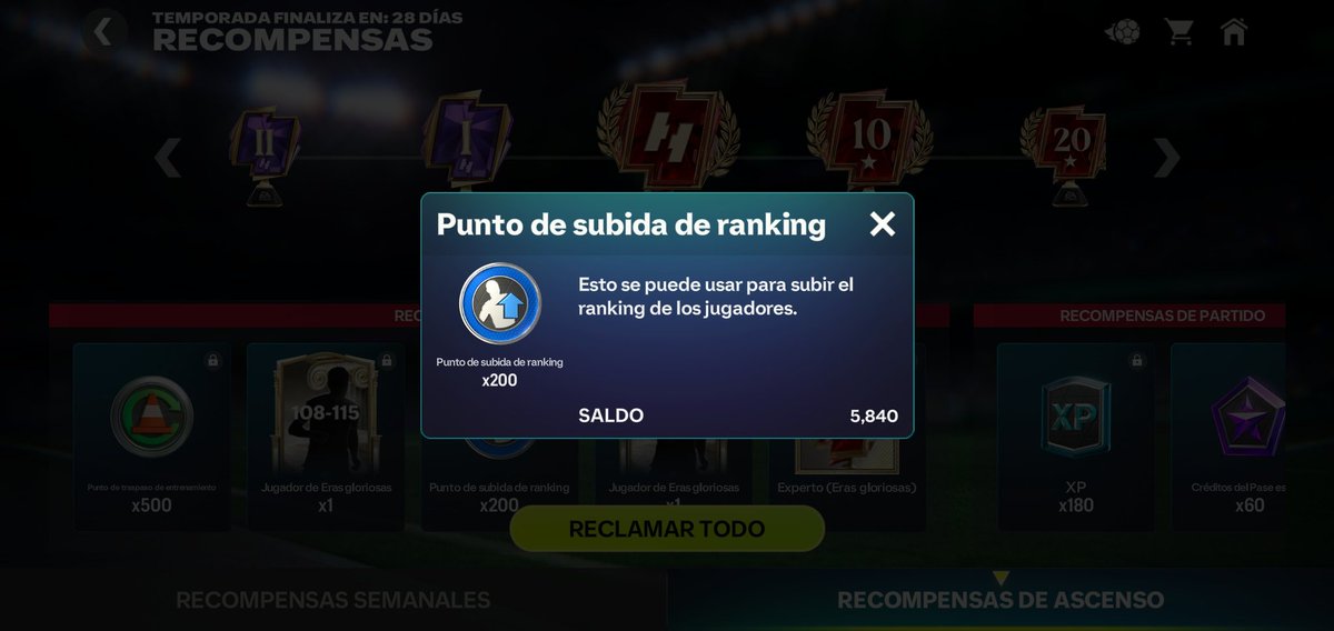 Hay un bug en los puntos de rango y no se están sumando, mucho cuidado al reclamar sus recompensas 😥 que de por sí cuesta conseguirlos