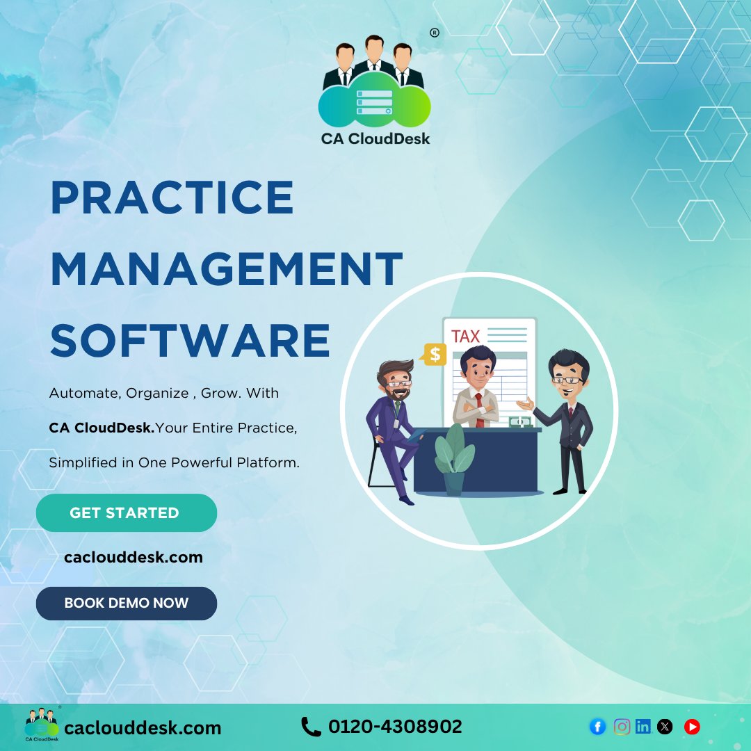 caclouddesk's tweet image. Manage tasks, clients, compliance &amp;amp; documents easily with CA CloudDesk.

✔ Smart task/client management
✔ Secure cloud storage
✔ Compliance tracking

👉 caclouddesk.com
 | 📞 0120-4308902

#CACloudDesk #CASoftware #PracticeManagement #CAFirm #Hrms  #ProductivityTools