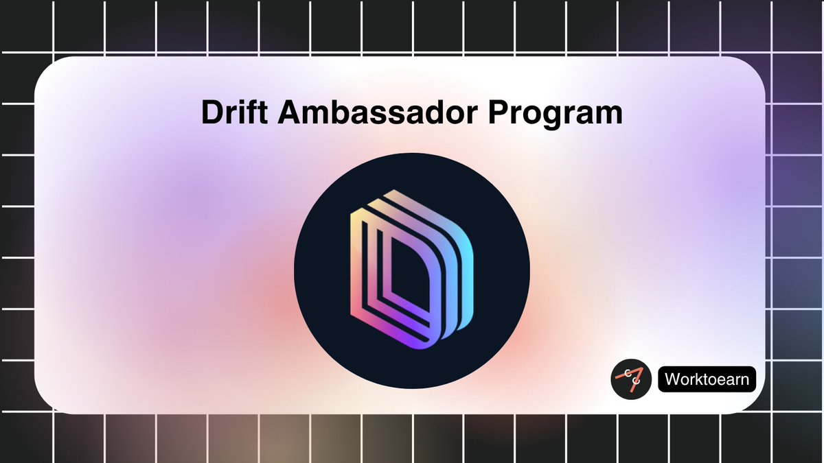 worktoearn_en's tweet image. Drift Ambassador Program

✨ Rewards: Up to 1000 DRIFT/month (~ $250)

Need: 5 ambassadors

Tasks:
- Create high-quality content
- Onboard traders
- Engage with the wider community
- Represent Drift across the ecosystem

Requirements:
- Understand Solana and DeFi
- Have an active…