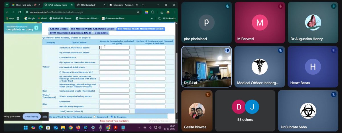 dstandamans's tweet image. Online training on the OCMMS Portal for CTE, CTO, and Authorization for HCFs, conducted by ANPCC, was on 07.11.2025 at DHS.
