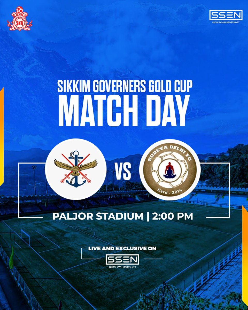 ssen_co's tweet photo. Game on in Gangtok! Catch every moment LIVE! โฝ๐ฅ
#SikkimGoldCup #SSEN #FootballLive https://t.co/FlQs5WqGtl