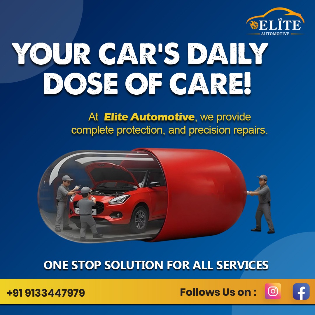 vgkraju9's tweet image. 💊 Your Car’s Daily Dose of Care! 🚗✨
Just like you need the right medicine, your car needs the right service.
At Elite Automotive, we ensure complete protection, expert diagnostics, and precision repairs — all under one roof.#EliteAutomotive #CarService #CarCare