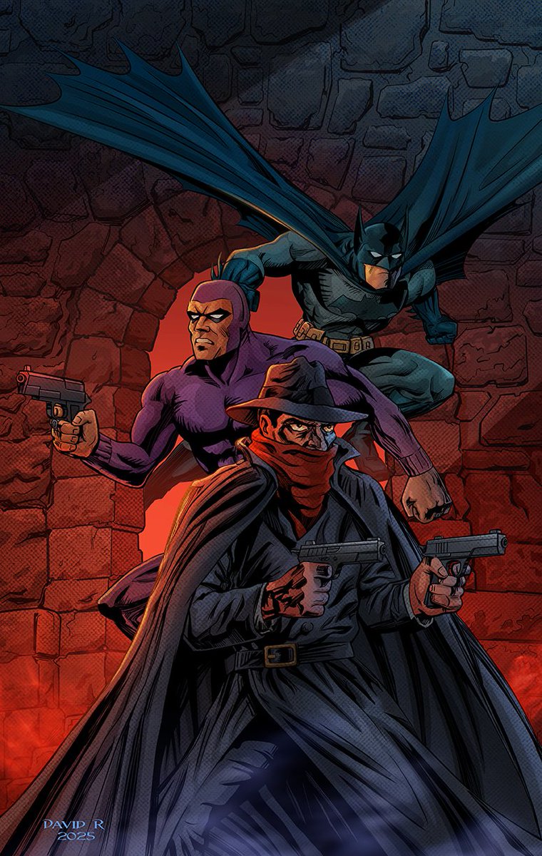Gabriel27975's tweet image. ...Artwork by @davidrabbitte..

#dccomics #billfinger #bobkane #brucewayne #batman

#kingfeaturescomics #christopherwalker #phantom 

#dynamitecomics #waltergibson #kentallard #lamontcranston #theshadow