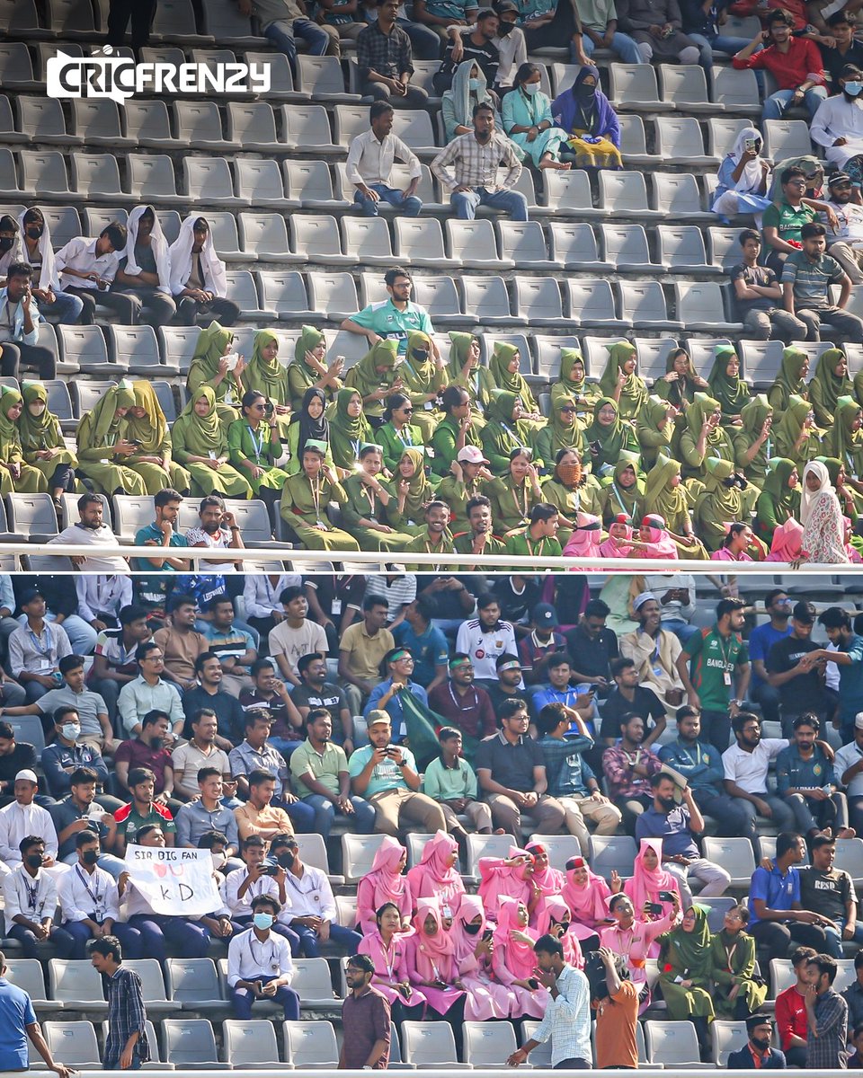 Cricfrenzylive's tweet image. মিরপুরে গ্যালারি একঝাঁক শিক্ষার্থী, দেখলেন মুশফিক-লিটনের সেঞ্চুরি
#BANvsIRE #LittonDas #MusfiqurRahim