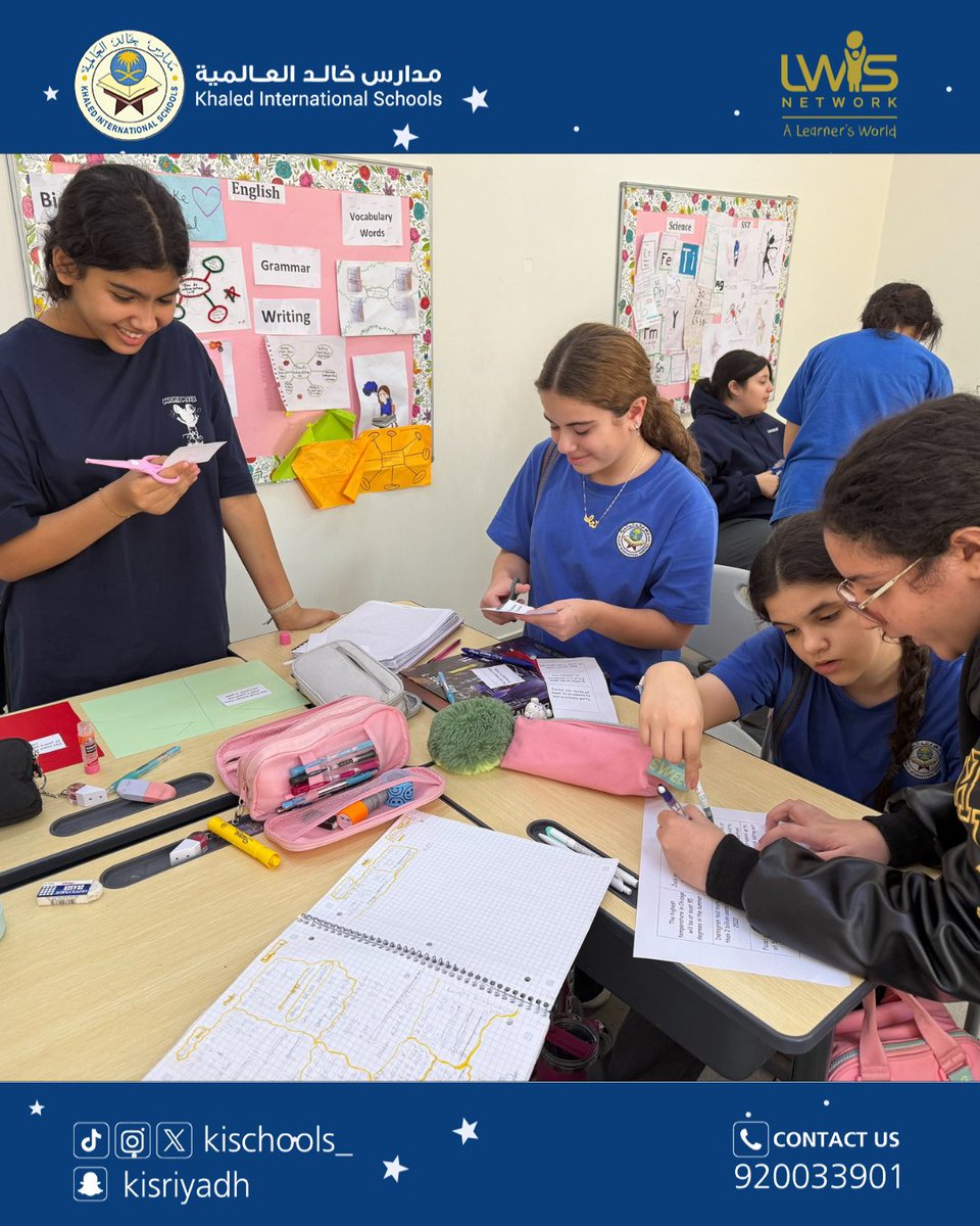 Seventh graders enjoyed a fantastic interactive activity 🎓 exploring inequalities and connecting math to daily life.

طلاب الصف السابع استمتعوا بنشاط تفاعلي رائع ✨ لفهم المتباينات وربط الرياضيات بالحياة اليومية.