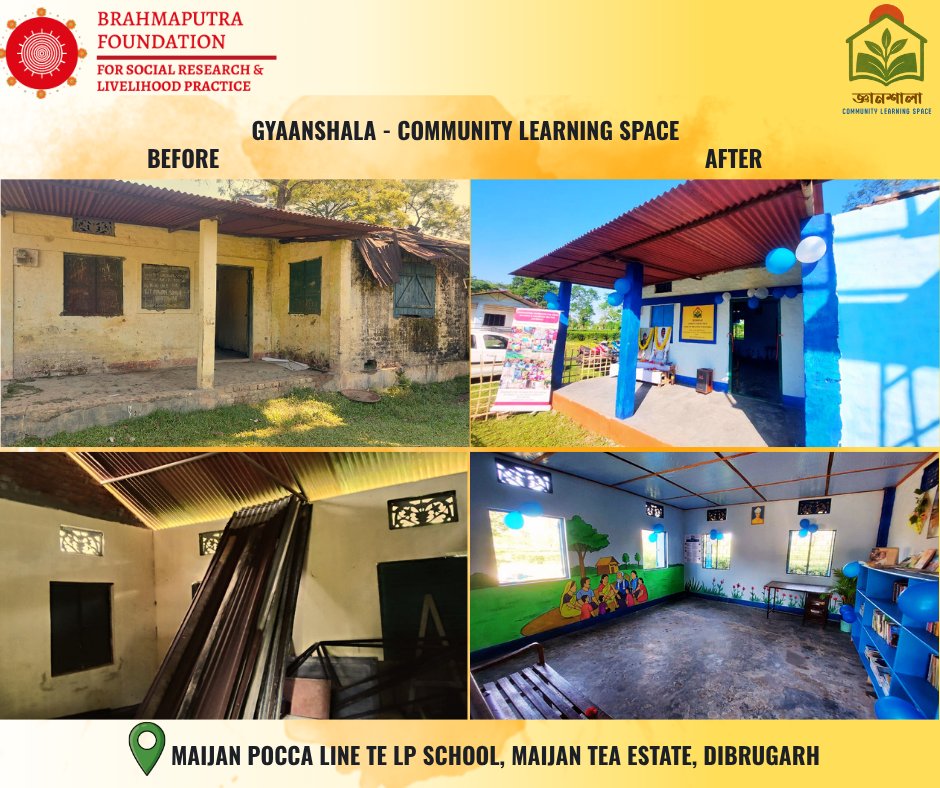 BrahFound_SRLP's tweet image. Gyaanshala - Community learning space
Conceptualized by Brahmaputra Foundation for Social Research &amp;amp; Livelihood Practice
#Gyaanshala #communitylearning #bffsrlp @NFI_India