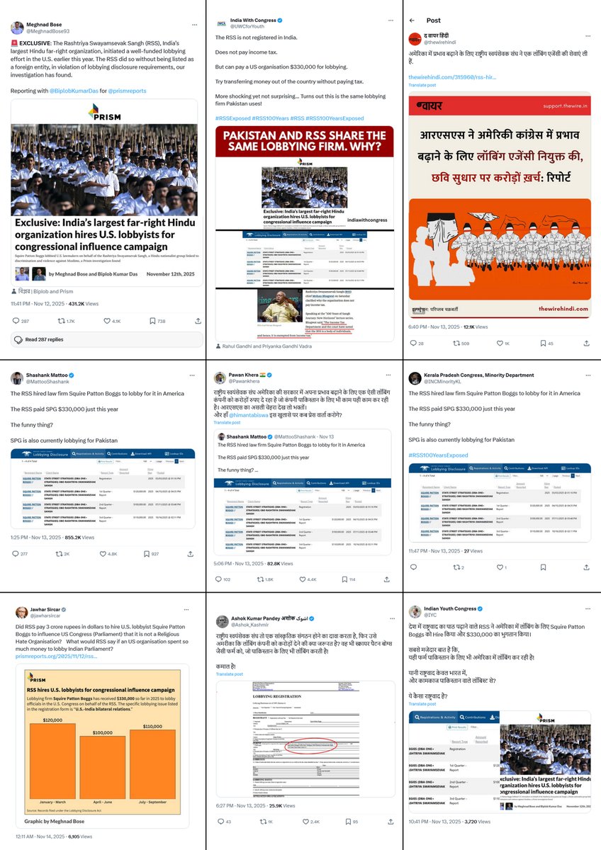 RadicalWatchOrg's tweet photo. The real test: Will Indian influencers amplifying this story say even a word about the documented US-based anti-India nexus? Or does their courage only extend to attacking legally compliant Indian organizations while ignoring actual foreign influence?
(15/15) https://t.co/j7PZuIFmpN