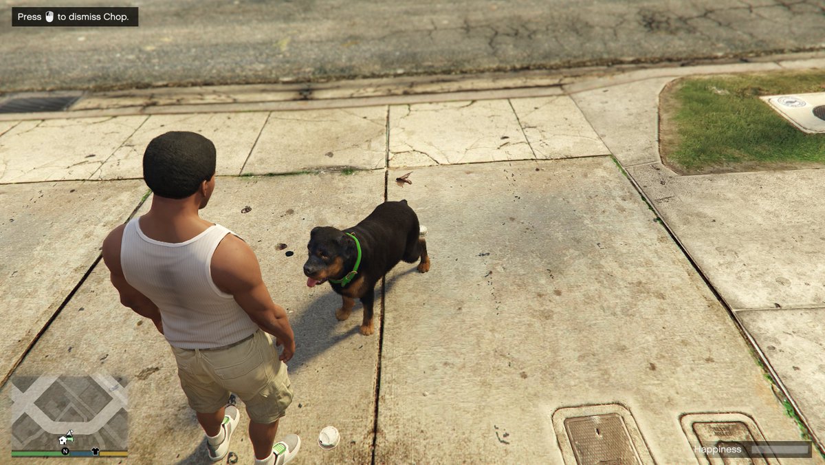 Rimmy_Downunder's tweet image. playing through GTA5 again, nostalgia hit. Took Chop out walking and was wondering why I couldn&apos;t make him happy

Turns out this entire feature was part of a mobile app that Rockstar shut down 3 years ago, so training Chop is now impossible

I love modern gaming dude