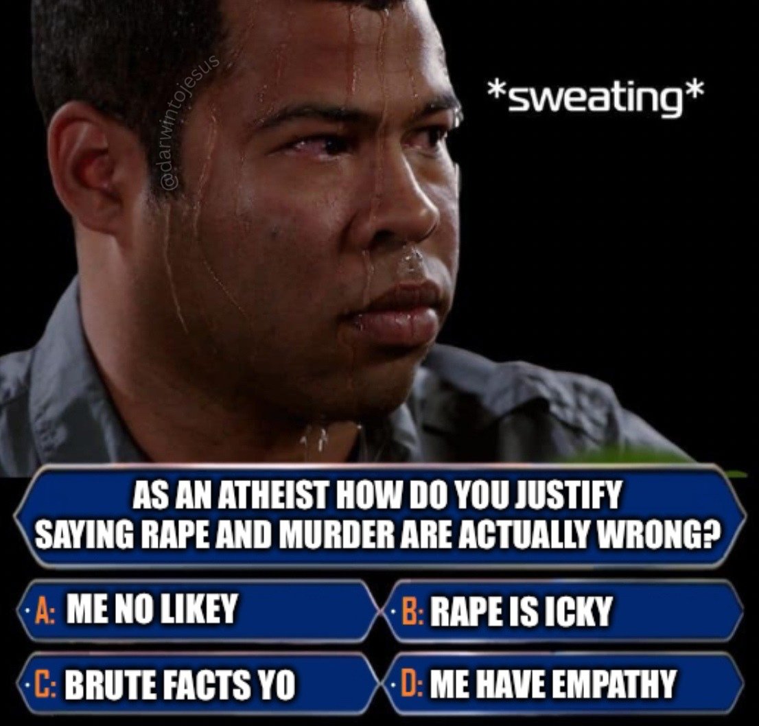 darwintojesus's tweet photo. Answer: they can’t https://t.co/eOPrP9heFI