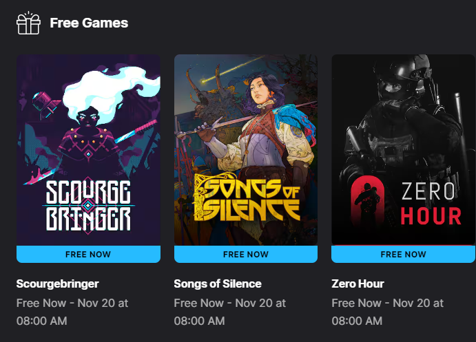 one of the free games on the epic games store right now is called zero hour