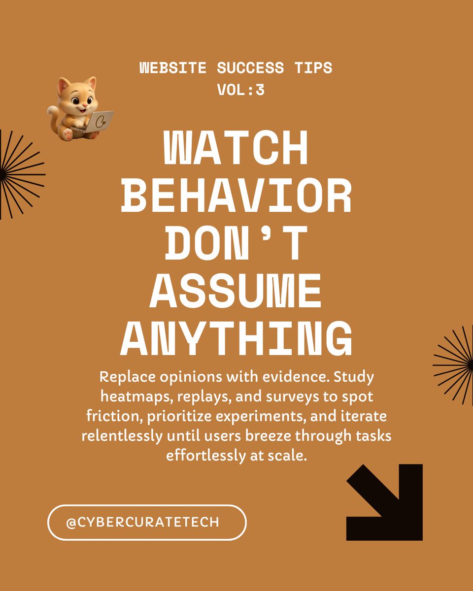 CyberCurateTech's tweet image. 🔥 Stop guessing. Start WINNING.

Heatmaps + replays + A/B tests = expose friction, kill losers fast, scale winners hard. 📈

Turn data into shipped wins so users glide. 

Vol 3 is live! 💻🚀

#CRO #DataDriven #ABTesting #UX #GrowthHacking #CyberCurateTech