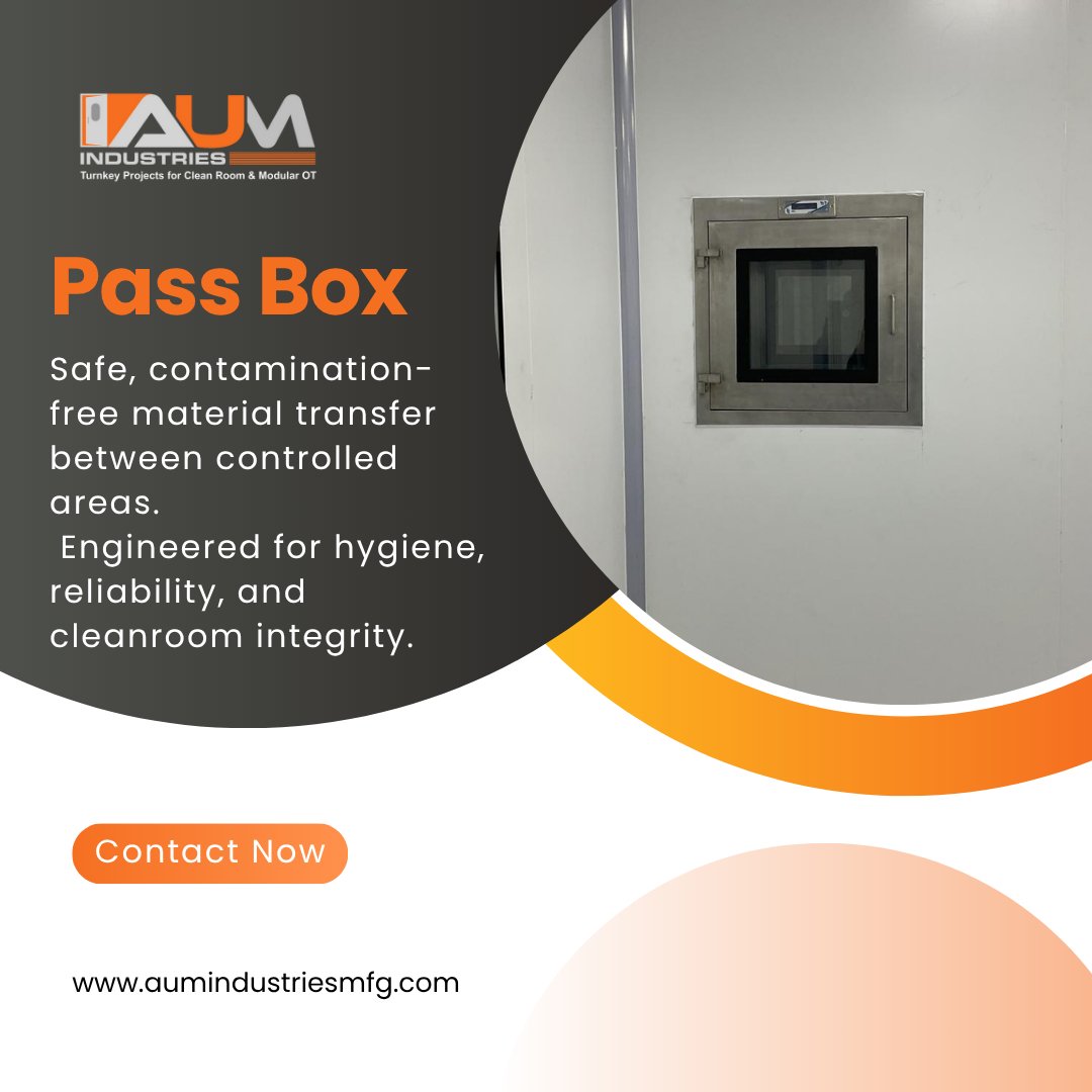 AumIndustries's tweet image. Transfer materials safely and contamination-free with AUM Industries Pass Boxes. 

#PassBox #CleanroomSolutions #ControlledEnvironment #PharmaInfrastructure #GMPCompliant #SterileTransfer #AUMIndustries #CleanroomEquipment #ModularCleanrooms #IndustrialSolutions #Manufacturing