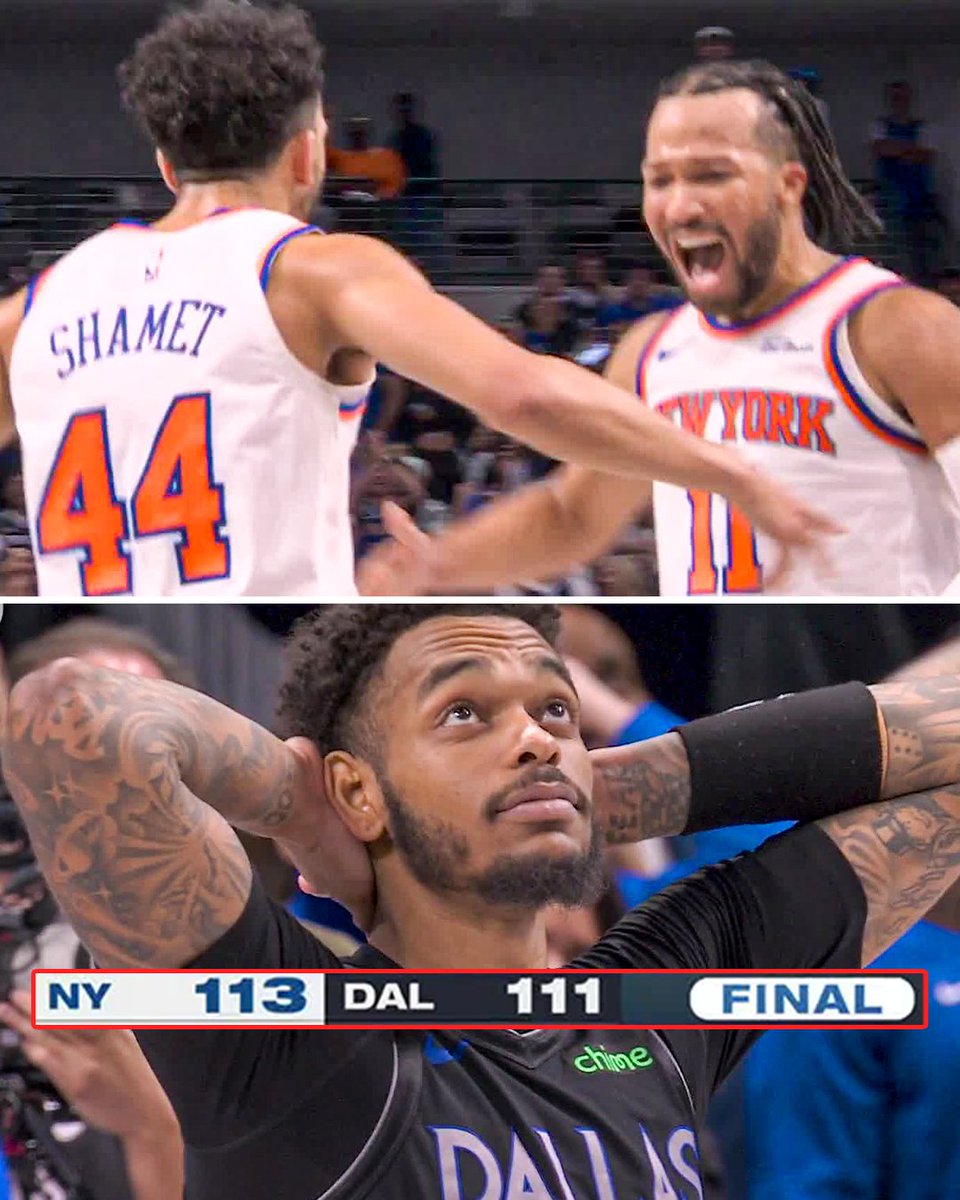 What an ending in Dallas 😮
Knicks get their first road win of the season!