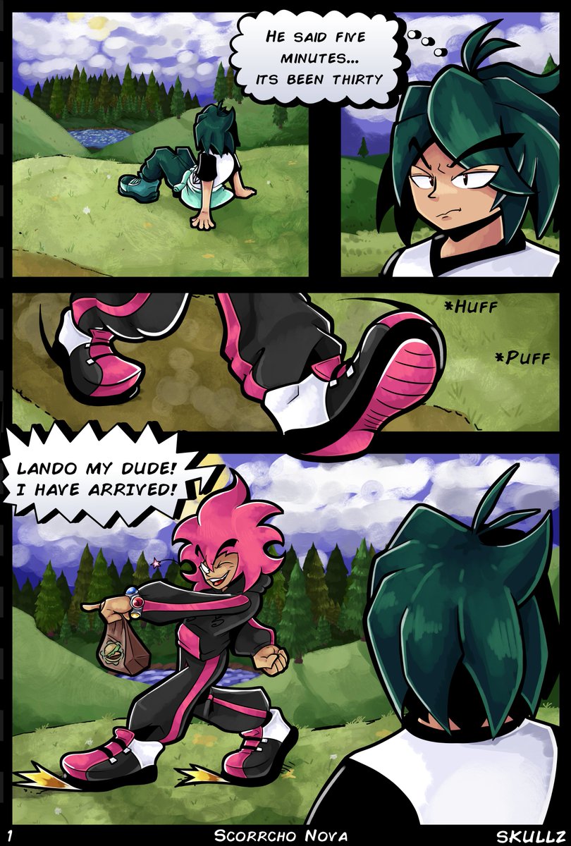 Skullz_ArtGuy's tweet image. 💀: What&apos;s this a COMIC... WOAH, whats that silly Scorcho up to.

👍: Not sure how many of my followers will see this, but this is my truest passion project of 8 years finally getting off the ground so share it if you like! More to come!

(1/?) 

#art #artist #comic #ScorchoNOVA
