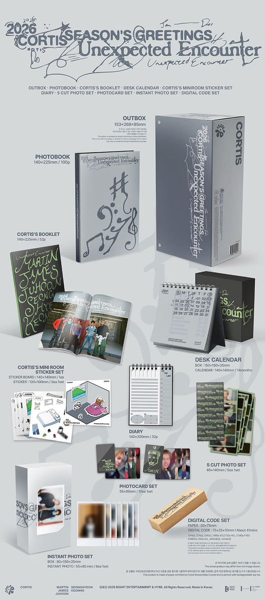 cortisbluestar's tweet photo. [PRE-ORDER] CORTIS 2026 SEASON'S GREETINGS x WVG

🩵Outbox + Desk Calendar + Board*
🩵Photobook + Booklet + 4 InsPho (Unit)
🩵Diary + Digital Code
🩵Member (2 Photocard + 1 Cut + 1 InsPho + 1 Sticker + 1 POB :
Martin
James
Juhoon*
Seonghyeon*
Keonho*

✅ Incl. Est. EMS+TAX 1kg https://t.co/OufV5t0iVp
