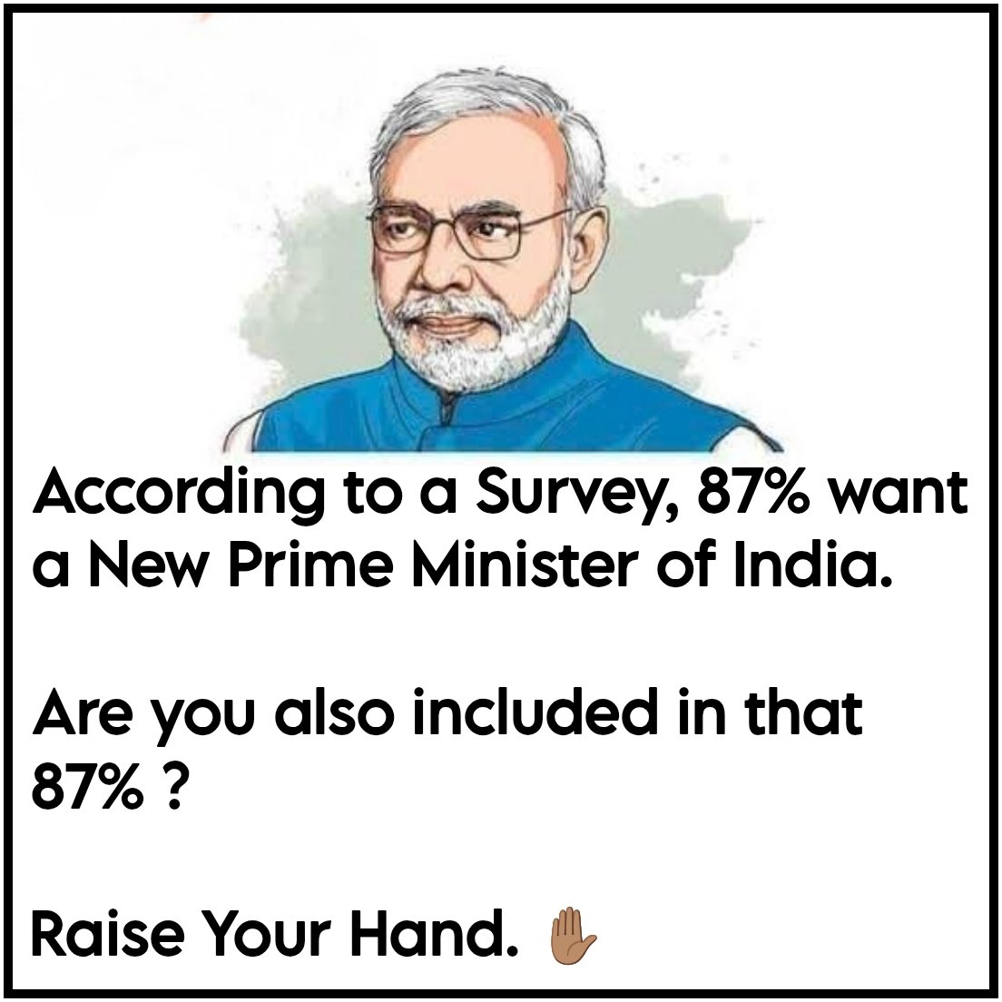 Pkbihari07's tweet image. 100% NOO 
Chamcho ka WhatsApp survey 😂😂
IFF YOU ARGEE RAISE YOUR HAND ❤️ REPOST ✅
#GobackModi