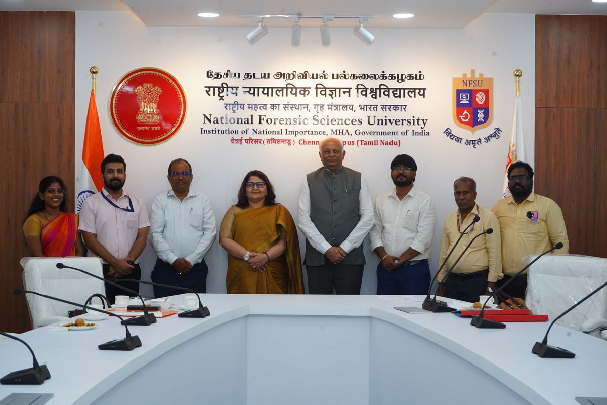 NFSUinChennai's tweet image. Honored to host our Executive Registrar @NFSU_Official  and Campus Director at @NFSUinChennai for the inauguration of key new facilities: Board Room, Admin Block, Laboratories and Library🏢🔬📚 

#NFSUChennai #ForensicScience #CampusDevelopment #NFSU #HigherEducation