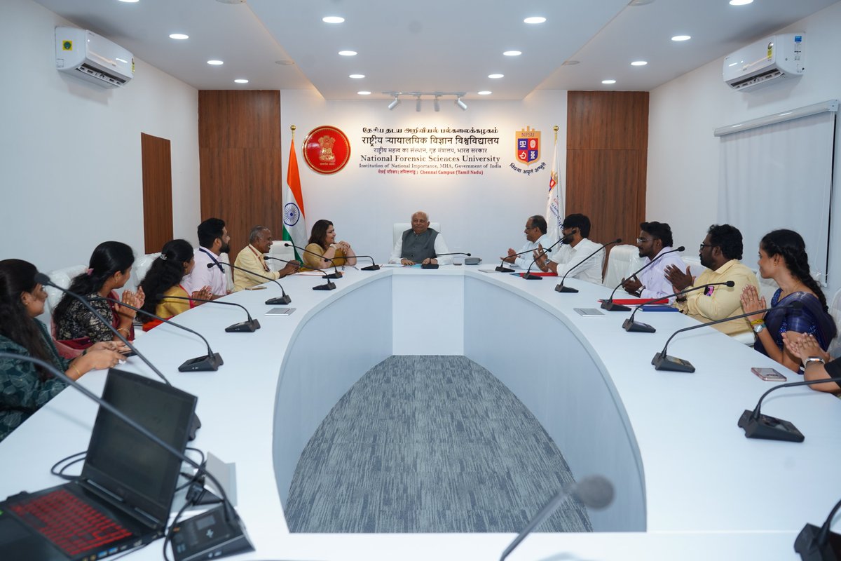 NFSUinChennai's tweet image. Honored to host our Executive Registrar @NFSU_Official  and Campus Director at @NFSUinChennai for the inauguration of key new facilities: Board Room, Admin Block, Laboratories and Library🏢🔬📚 

#NFSUChennai #ForensicScience #CampusDevelopment #NFSU #HigherEducation