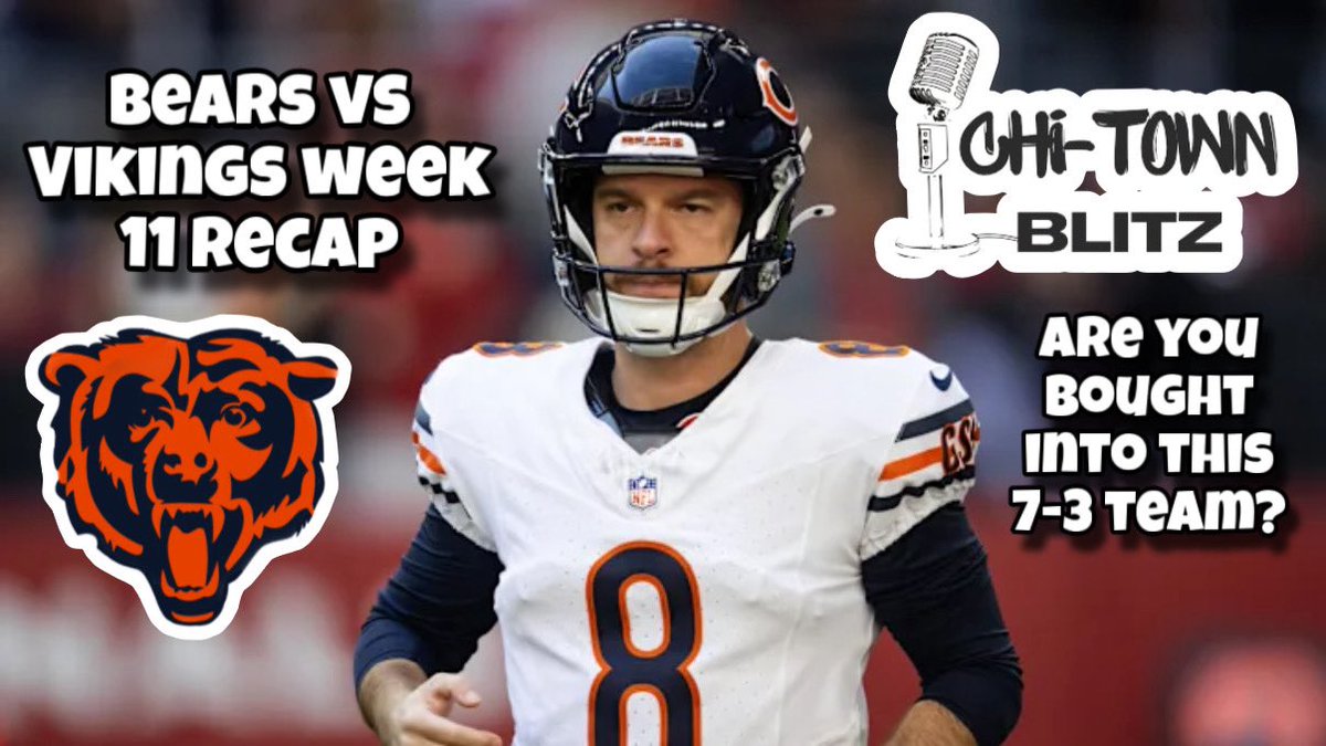 Chitownblitz's tweet image. Did the Bears show they are legit in NFC North victory versus Minnesota? #chicagobears #nfl #calebwilliams #fypviraltwitter #bears
WATCH HERE: youtu.be/woFfusXy6Kk?si…