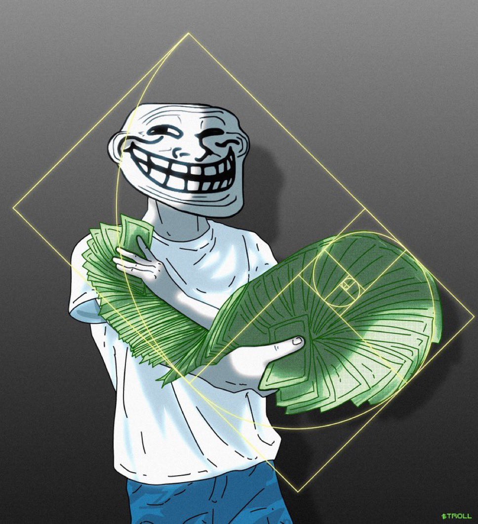 Do yourself a favor and buy $1000 min worth of $Troll.

At $42.0m it will be worth $1000
At $69m it will be worth $1640
At $420m it will be worth $10,000
At $690m it will be worth $16,400
At $4.2B it will be worth $100,000
At $6.9B it will be worth $164,000
At $42B it will be