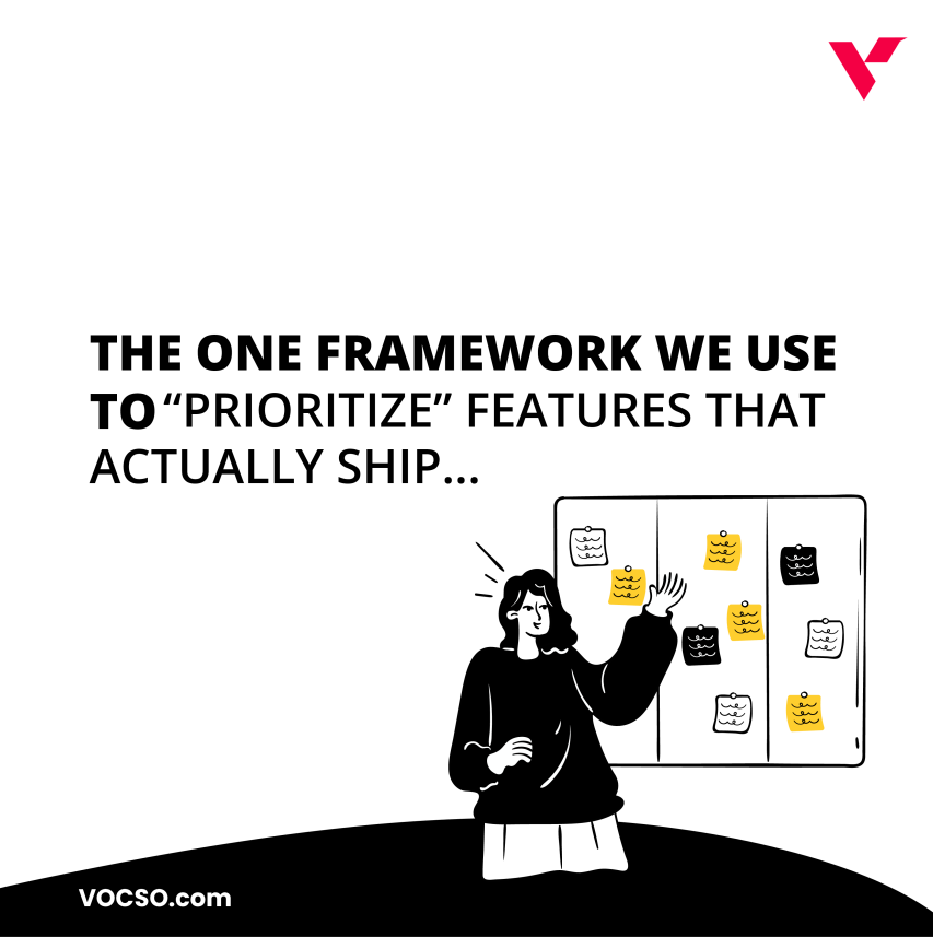 vocso's tweet image. Most teams drown in feature wishlists. Ideas aren’t the problem — prioritization is.⚠️

Our fix? Build–Impact–Ship...

💡 Outcome-first
✂️ Smallest shippable slice
🛠️ Engineering reality check

We ship what matters — not what’s “nice to have.”

#VOCSO #TechTeams #ProductStrategy