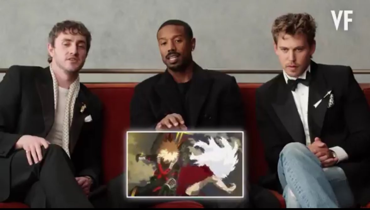 Austin Butler, Michael B. Jordan &amp; Paul Mescal  talking about My Hero Academia?!?!