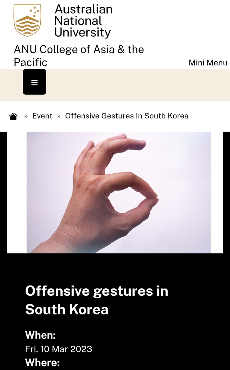 choxchco2103's tweet image. 외국에서 왜 21년 한국에서, 일부 남성들에게 흔한 손모양이 성기 크기 조롱으로 인식되었는가 연구됨.

한국학 루시엔 브라운 부교수의 제스처 연구에 따르면 집게손은 정밀한 제스처가 아님. 그러나 남성들은 그 이미지가 의도적이고 남성혐오를 나타낸다고 주장함. 그걸 언론이 지지해줌.