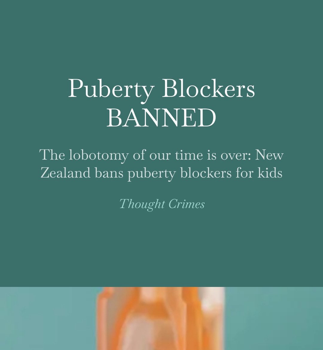 “It’s time to start telling kids the truth: you were born in the right body. Your body isn’t wrong; it’s extraordinary. It can grow, move, love, create, and change without drugs or scalpels. It deserves care, not destruction.”
open.substack.com/pub/aniobrien/…
