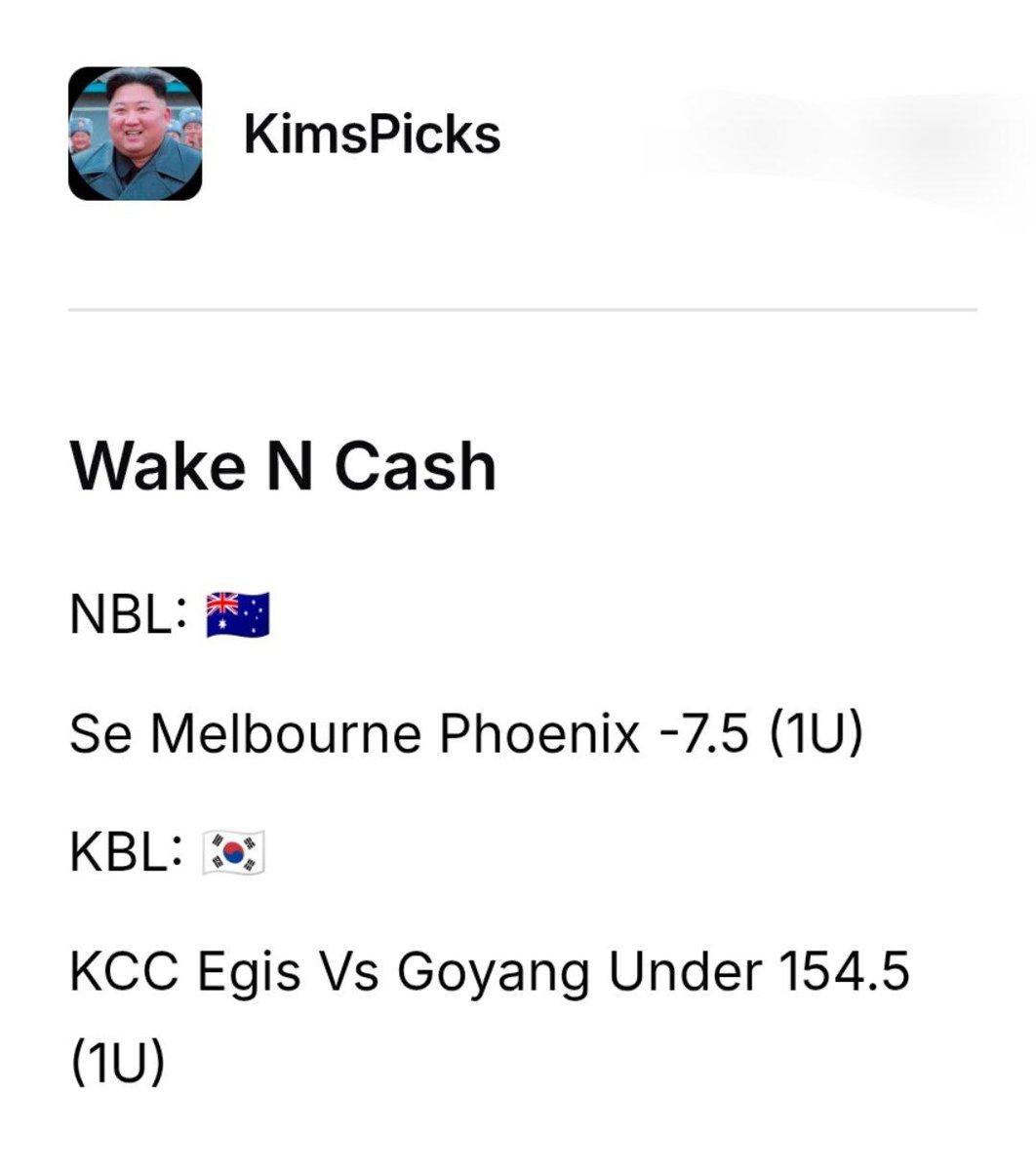 allcappersfreee's tweet image. Wake n Cash 💸 

#Kimspicks 🇰🇷🇦🇺
#Mojo🎾

Will be soon adding more!