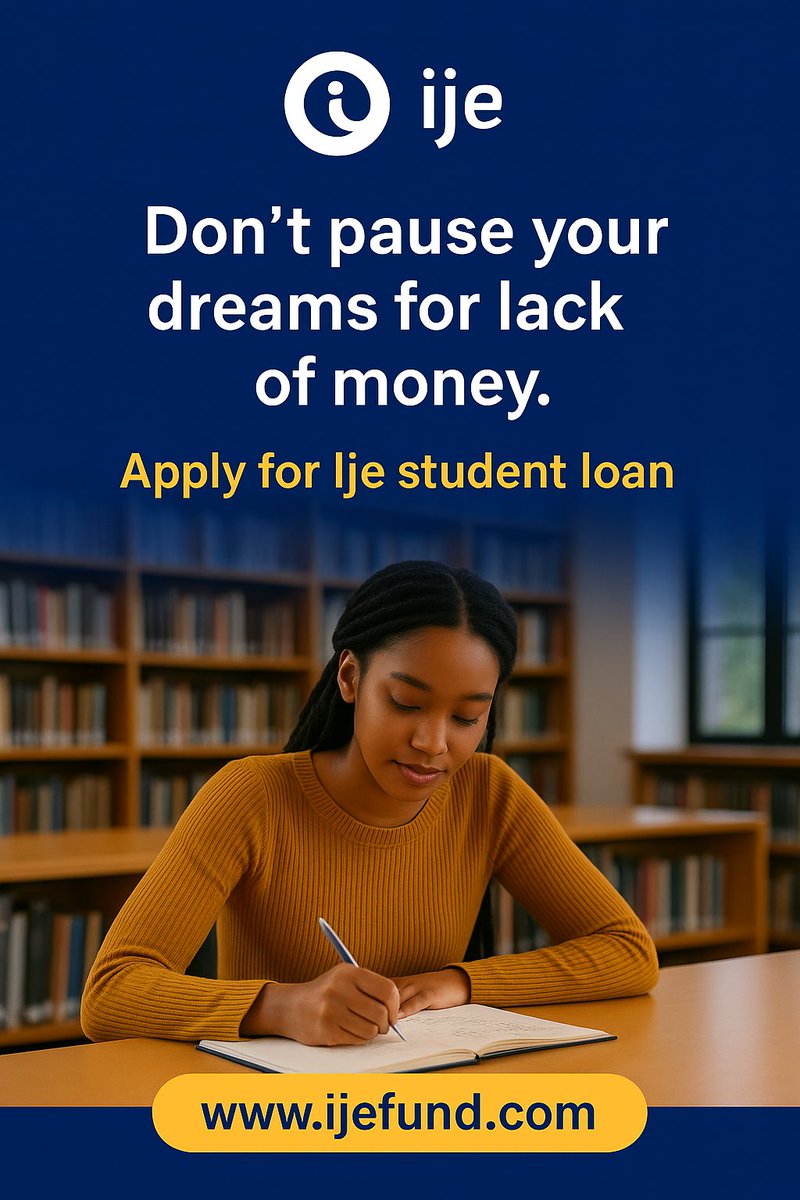 ije_fund's tweet photo. 💡 Your dreams don’t have to wait.
Secure funding with Ije student loan and keep moving forward. 🌍

Need support with funding through loans and campaign? DM us or visit 🌐 https://t.co/UJMiG7G5HW to get started.
#internationalstudents  #studyabroad  #Ije #studyloan  #ijeloan  #ijecampaign #ijelender
