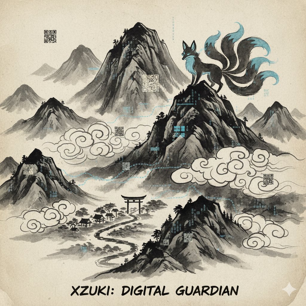 kj_funds's tweet photo. Spirit of the Scroll a fusion of ancient brush art and modern digital symbolism.
I hid code inside the ink strokes, merging tradition with technology as Xzuki manifests as a wandering fox guardian.
The past meets the programmable future.
#CreateAIChallenge #GMPayer #x402” https://t.co/KvpQHPAm2x