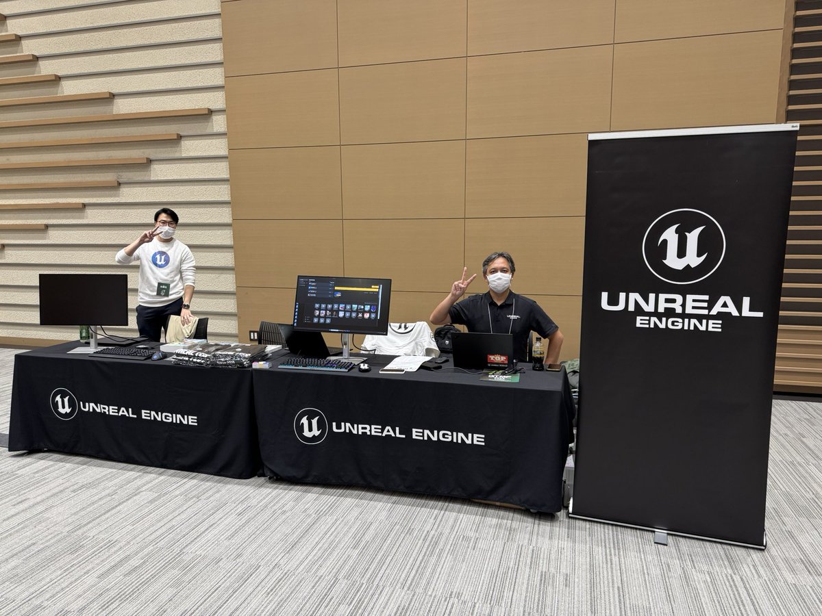 UnrealEngineJP's tweet image. 本日開催中の
GTMF 2025 Osaka には
Epic Games Japanも参戦しております！

講演ではUE5.7最新情報のほか
ミドルウェアメーカーさんと共同で
UE5対応ミドルウェアのLT大会も実施！

ブースにも講演にも
ぜひお越しください！

お土産もあるよ

#GTMF #UE5