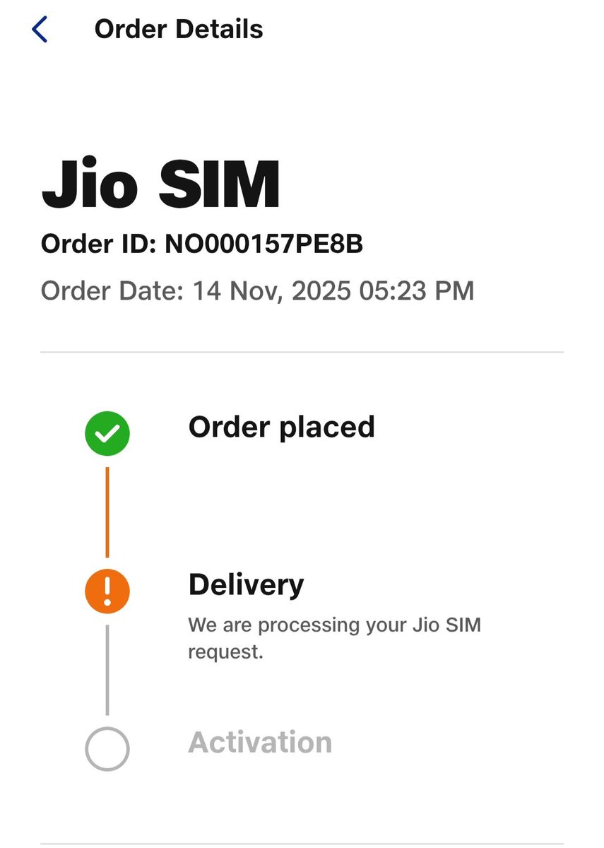 dghosh911's tweet photo. @JioCare Hello Ultra Pro Sloths . I placed a New Sim order on 14th November by paying Rs.349/-. Today is 20th November but I haven't received the new Sim yet. Previously one of your CCE has registered a complaint but the resolution is yet to come. Lol. 
Is this how you operate? https://t.co/paZisg1XPd