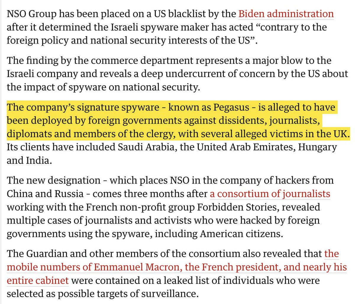 WarFrontIntel's tweet image. 🔴🇮🇱*PEGASUS* - A WEAPON OF SURVEILANCE

Pegasus isn’t just “spyware.” It’s quite literally used as a weapon.

Built by Israel’s NSO Group, Pegasus can slip into your phone without you ever clicking a link. Once it’s in, it can read your messages, listen to your calls, pull your…