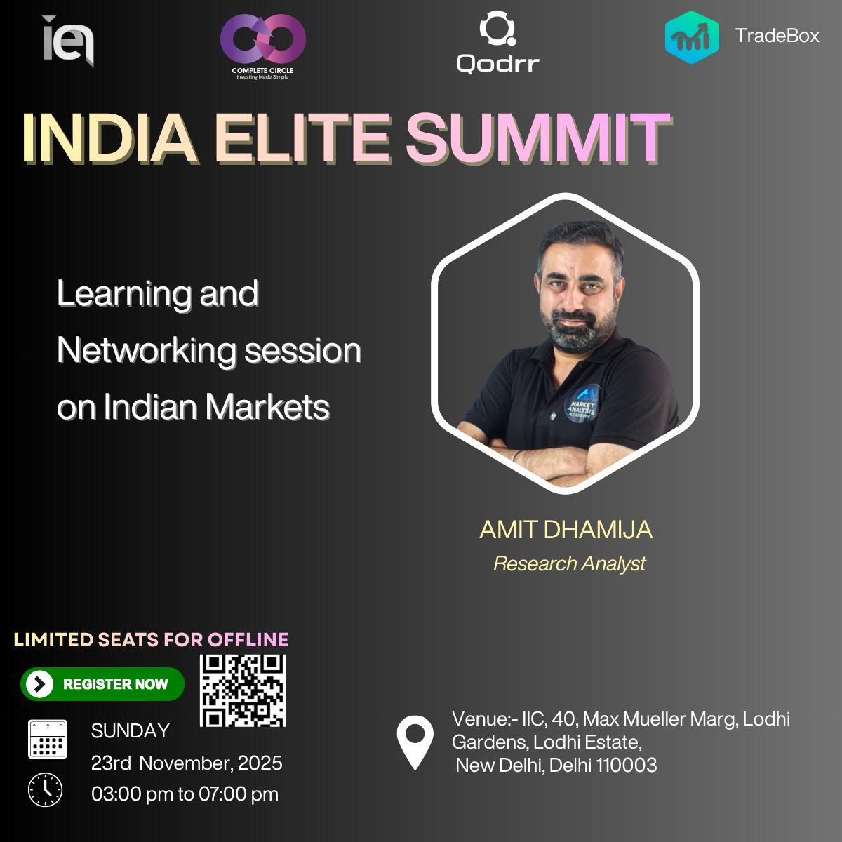 nsfidai's tweet image. Delhi meet...
OFFLINE 15 seats left ... Filling fast.

No registration fees.

Link to register..

tradeboxlive.com/view/events/de…