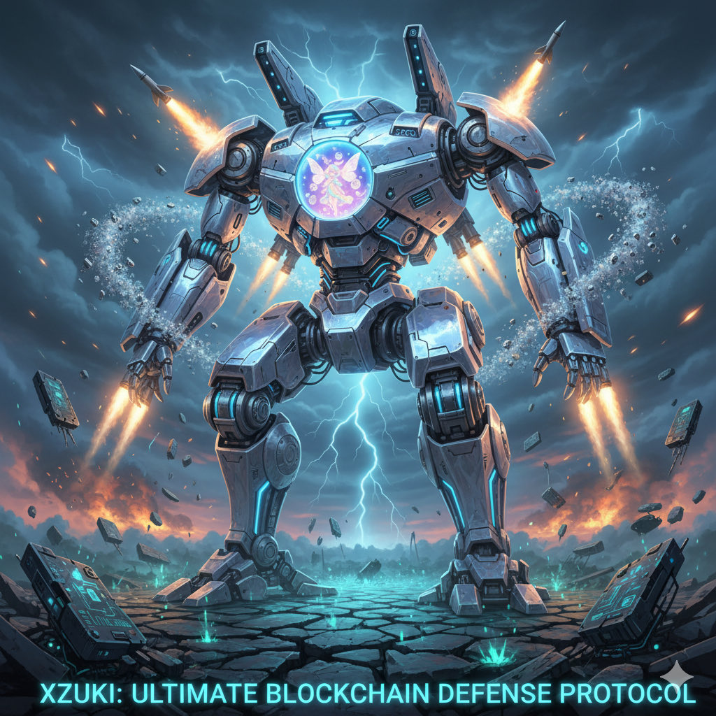 scot90803's tweet photo. Xzuki powers a skyscraper-sized mech forged from molten chrome and nanobot alloys a guardian built to protect the future of digital identity.
This piece merges sci-fi anime energy with AI evolution.
@CreateAI #CreateAIChallenge #GMPayer #x402” https://t.co/WrqYapwTWS