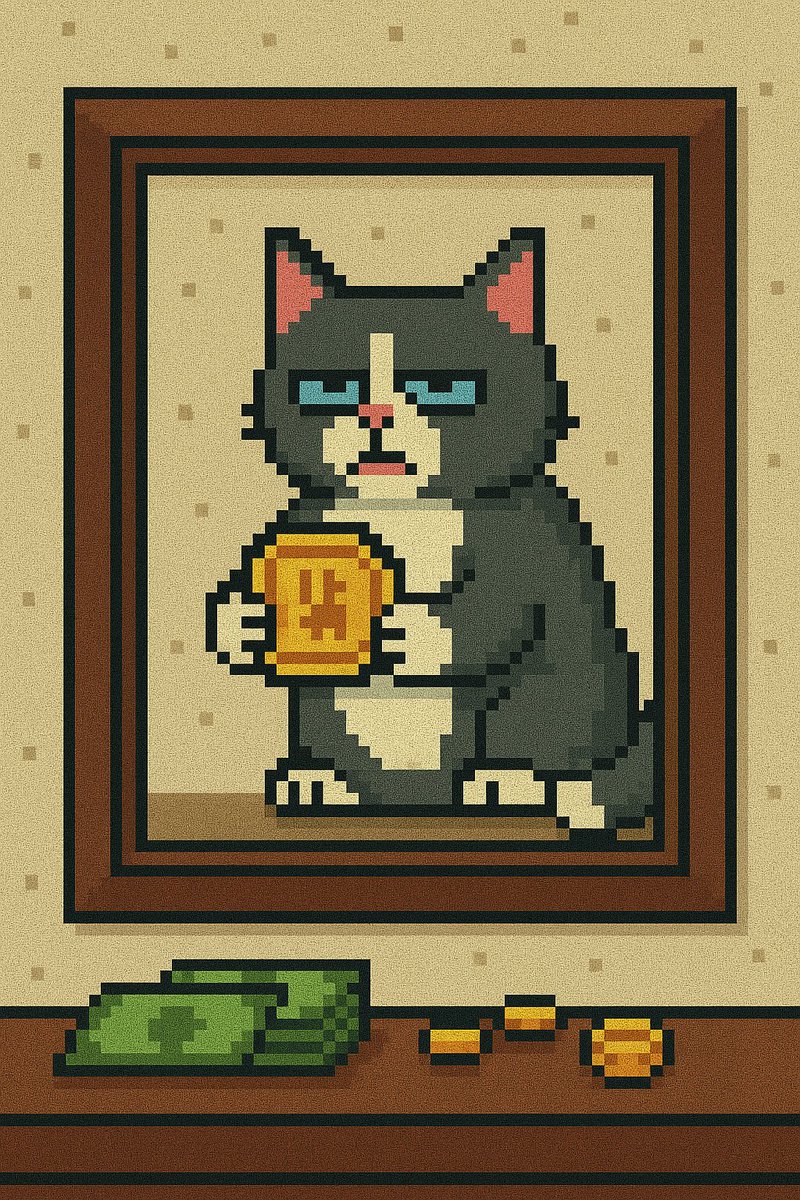 spacecat_play's tweet photo. The year is 2050 
Museums have an exhibit called “Pre-$SPACECAT Earth Money” 
Kids laugh at pictures of fiat 
We were there. We held the cat https://t.co/tUp54W7XGZ