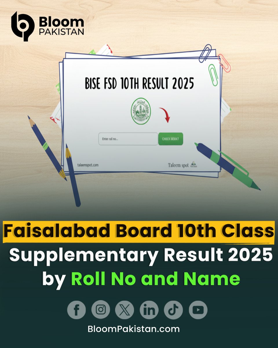 bloom_pakistan's tweet image. Faisalabad Board 10th Class Supplementary Result 2025 by Roll Number and Name.

Read More bloompakistan.com/faisalabad-boa…

#FaisalabadBoard #10thClassResult #SupplementaryResult2025