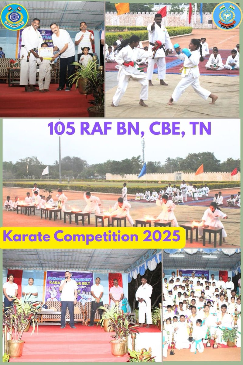 "Celebrating dedication discipline at our Belt Awarding Ceremony"
RCWA 105 BN RAF organised a Karate Belt Awarding Ceremony for the wards of 105 BN RAF personnel at Unit Hq Sh.Sanjay KR Singh Comdt distributed colour belts and certificates of all kids and motivated them.