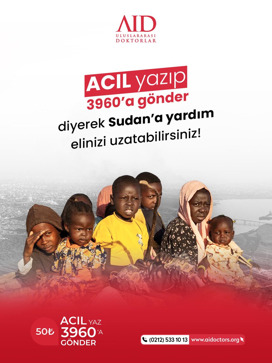 Sudan’da yaşam her geçen gün daha da ağırlaşıyor. Temel hizmetlerin çökmesiyle sağlık, gıda ve eğitim erişilemez hâle gelirken kolera gibi salgınlar hızla yayılıyor.

AID olarak bu insani krizin görünür olması için sahadaki gerçekleri duyurmaya devam ediyoruz.