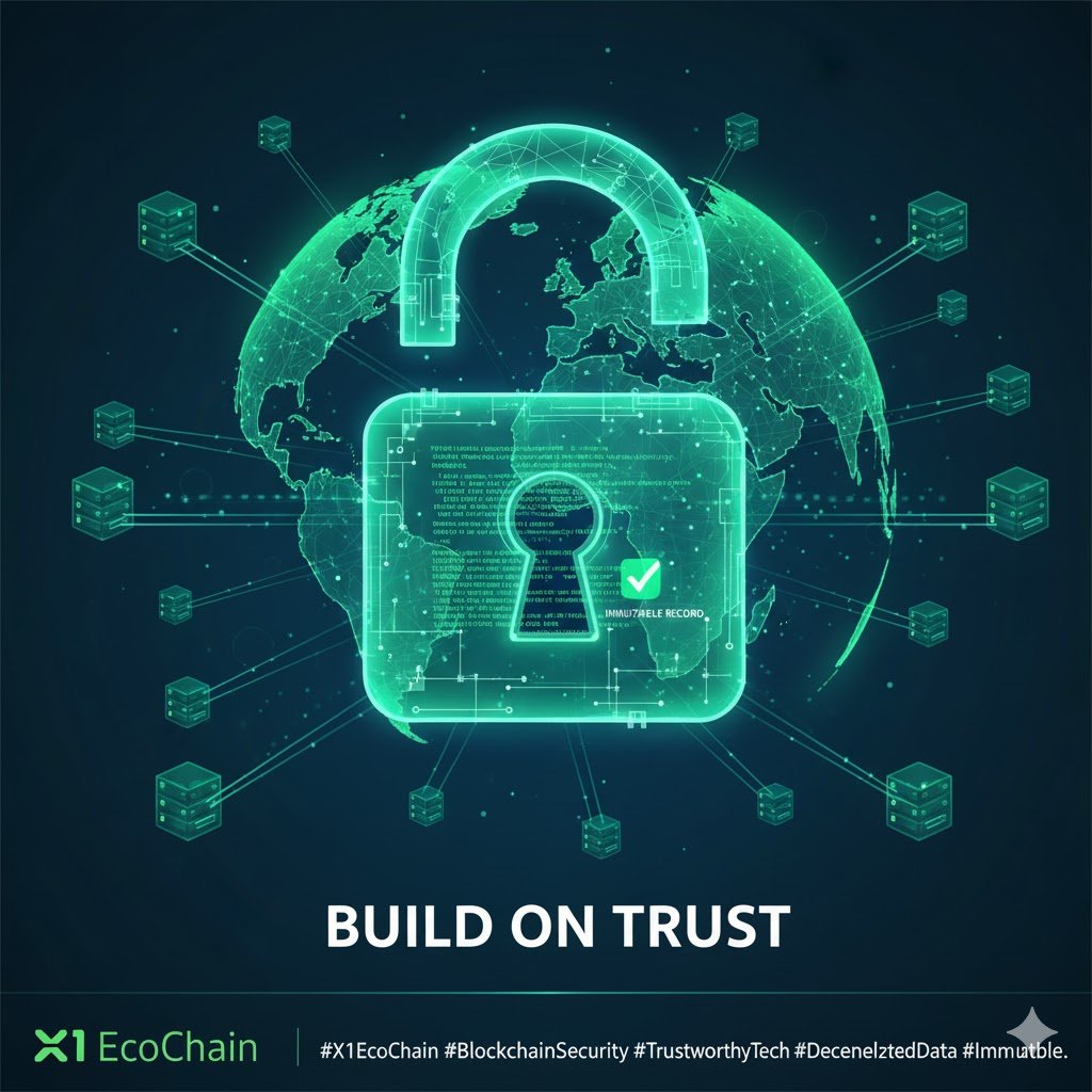 blackguy006's tweet image. In a world of information, trust is everything. 🔒
 @X1_EcoChain&apos;s decentralized architecture ensures transparency &amp;amp; immutability, making your data and transactions secure from tampering. 
Build on a foundation of trust. 
#DataIntegrity #Web4 #X1EcoChain #Blockchain #Trustworthy