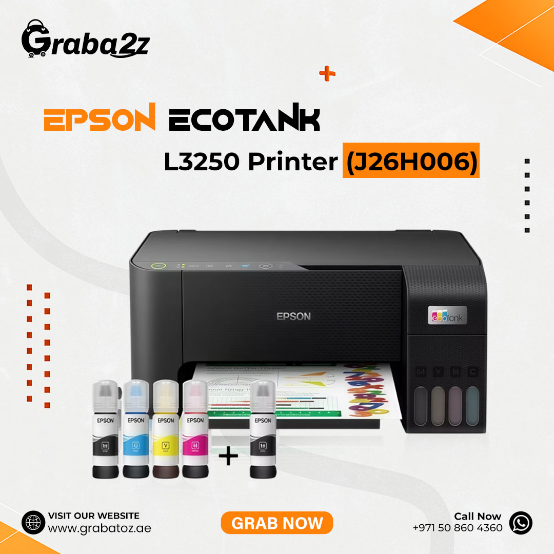 GrabAtoz's tweet image. 🖨️ Epson EcoTank L3250 (J26H006)
📄 Print | Scan | Copy
💧 High-Yield Ink Bottles
📶 WiFi &amp;amp; Mobile Printing
Efficient, economical &amp;amp; eco-friendly!
👉 grabatoz.ae

#Epson #EcoTank #Printer #Grabatoz #tech #uae