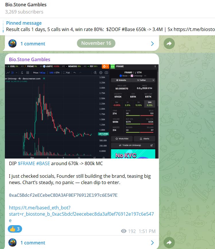 $FRAME #Base running

700k -> 1.4M | 2X

LONG Frames turn creator income into a long-term game — the more creators build and stay active, the more they earn, fueling ongoing growth for both projects and the platform

0xaC5Bdcf2eECebeC8DA3AF0EF76912E197c6E547E