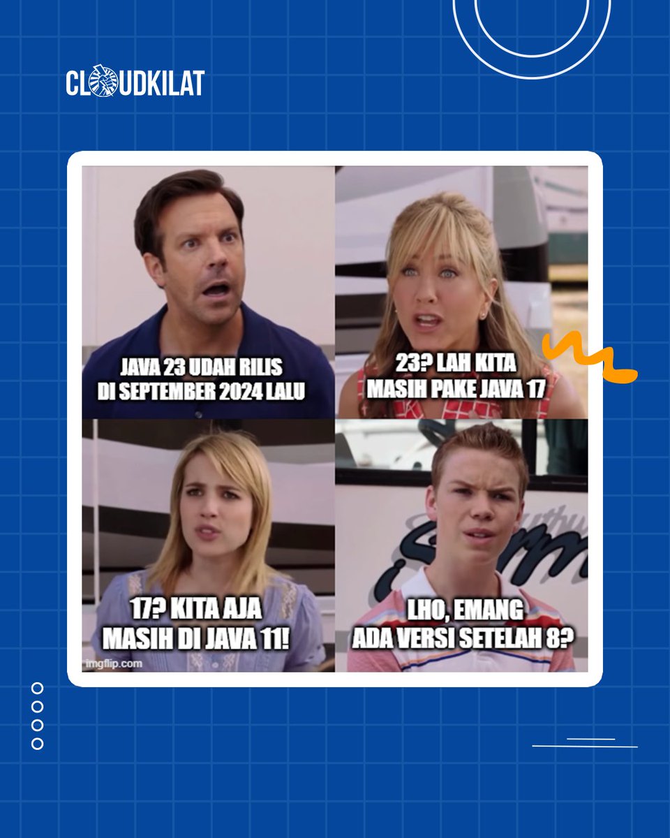 cloudkilat's tweet image. Kalian pake versi berapa?

#itmemes #programmingmemes #codingmemes #programmermeme #developermeme #programmerjokes #developerjokes