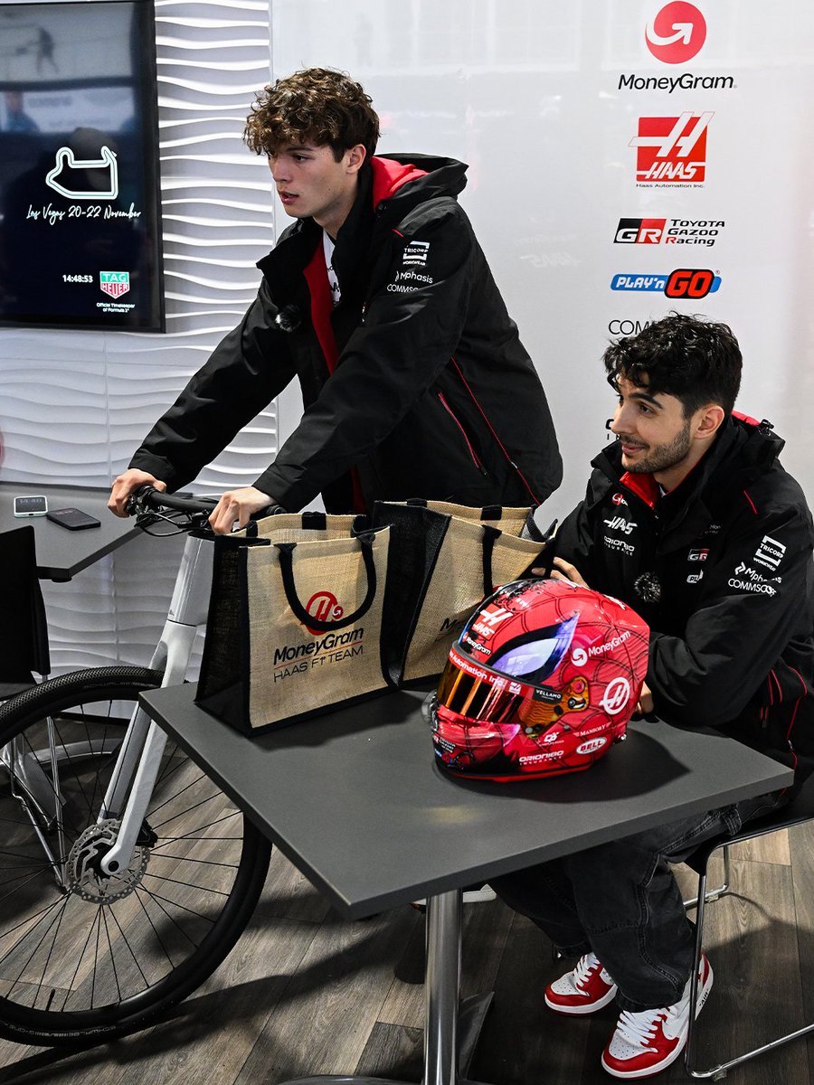 HaasF1Team's tweet image. No context media day... 😅

#HaasF1 #F1 #LasVegasGP