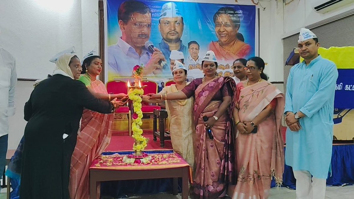 AAPTN's tweet image. AAP&apos;s #ShaktiMovement Launched!
The Shakti Movement inauguration ceremony held yesterday (19.11.2025) in Chennai was launched by Women&apos;s Commissioner Tmt. Kumari, Thiru. Pankaj Singh (TN In-charge), and Thiru. Vaseekaran (TN President).
#AamAadmiParty #WomenPower