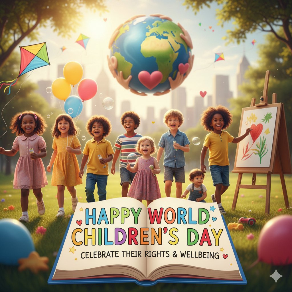 BridgingPointsM's tweet photo. Today, we celebrate the curiosity, imagination, joy, and limitless potential of every child around the world. Children remind us to dream freely, learn fearlessly, and embrace life with an open heart.  

Let’s work together to build a world where every child feels safe, supported, educated, and empowered to shine.  

Wishing all the amazing children a future filled with hope, happiness, and endless possibilities. Happy World Children’s Day! 🎉👧👦✨

https://t.co/6KNL35X3Lt