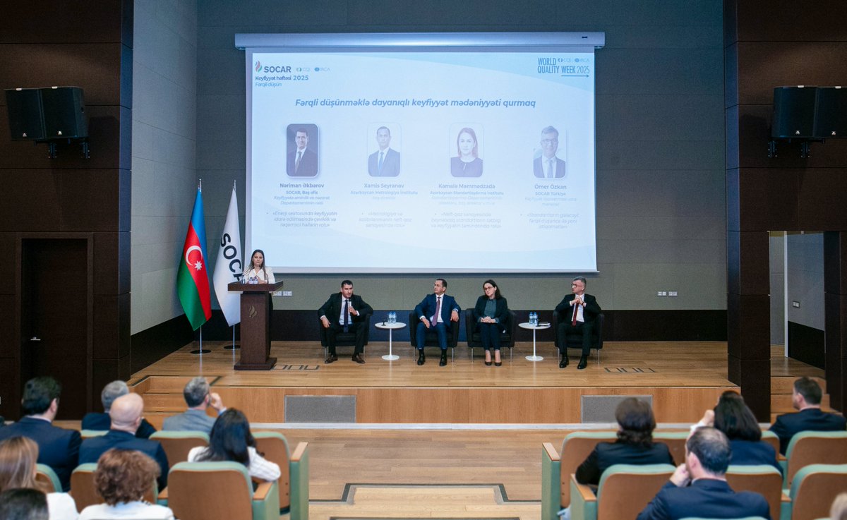 azmetrology's tweet image. Azərbaycan Metrologiya İnstitutu  və Azərbaycan Standartlaşdırma İnstitutunun nümayəndələri SOCAR tərəfindən təşkil olunan “#ÜmumdünyaKeyfiyyətHəftəsi 2025” tədbirində iştirak ediblər.

Ətraflı – bit.ly/4a47hcL

#Antiinhisar #CompetitionGovAz #SOCAR